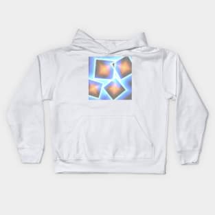 blue white brown abstract texture Kids Hoodie